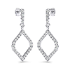 Drop Earrings Earring Edu, two diamonds, perfect pair