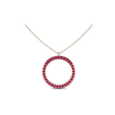 Thin Flat Side Ruby Pendant (1.05 CTW) Perspective View