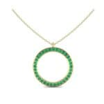Thin Flat Side Emerald Pendant (1.05 CTW) Top Dynamic View