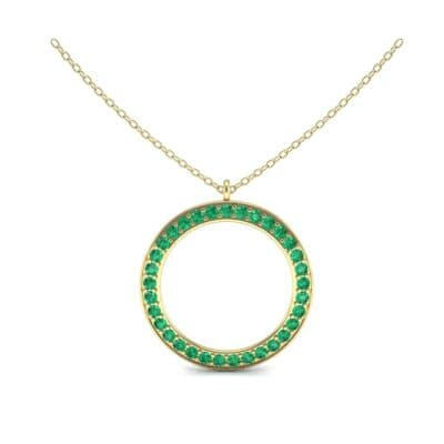 Thin Flat Side Emerald Pendant (1.05 CTW) Top Dynamic View