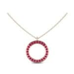 Medium Flat Side Ruby Pendant (1.08 CTW) Perspective View