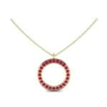 Medium Flat Side Ruby Pendant (1.08 CTW) Perspective View