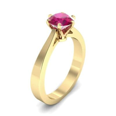 Solitaire Ruby Engagement Ring (0.51 CTW) Perspective View