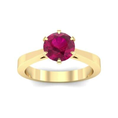 Solitaire Ruby Engagement Ring (0.51 CTW) Top Dynamic View