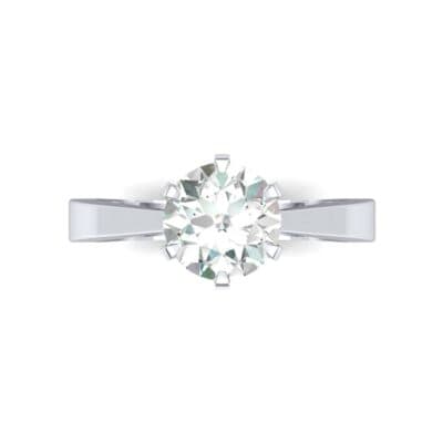 Solitaire Diamond Engagement Ring (0.36 CTW) Top Flat View
