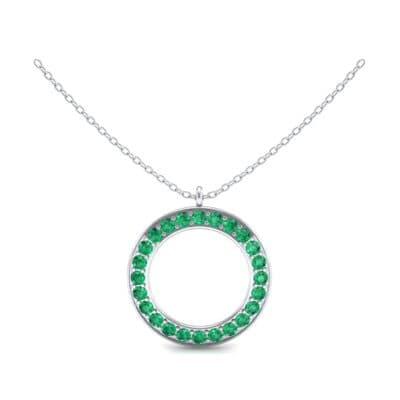 Wide Flat Side Emerald Pendant (1.2 CTW) Perspective View