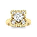 Flower Cup Diamond Engagement Ring (0.52 CTW) Top Dynamic View