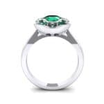 Flower Cup Emerald Engagement Ring (0.72 CTW) Side View