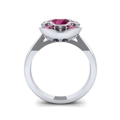 Flower Cup Ruby Engagement Ring (0.72 CTW) Side View