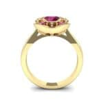 Flower Cup Ruby Engagement Ring (0.72 CTW) Side View