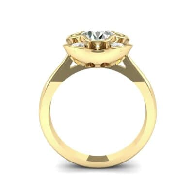 Flower Cup Diamond Engagement Ring (0.52 CTW) Side View