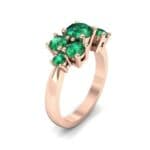 Tapered Seven-Stone Emerald Engagement Ring (1.5 CTW) Perspective View