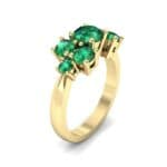 Tapered Seven-Stone Emerald Engagement Ring (1.5 CTW) Perspective View