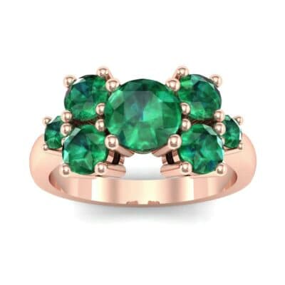 Tapered Seven-Stone Emerald Engagement Ring (1.5 CTW) Top Dynamic View