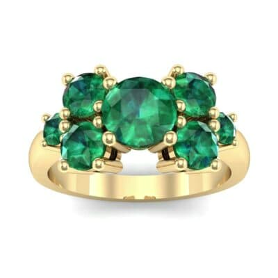 Tapered Seven-Stone Emerald Engagement Ring (1.5 CTW) Top Dynamic View