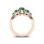 Tapered Seven-Stone Emerald Engagement Ring (1.5 CTW) Side View