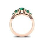 Tapered Seven-Stone Emerald Engagement Ring (1.5 CTW) Side View