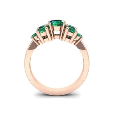 Tapered Seven-Stone Emerald Engagement Ring (1.5 CTW) Side View