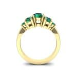 Tapered Seven-Stone Emerald Engagement Ring (1.5 CTW) Side View