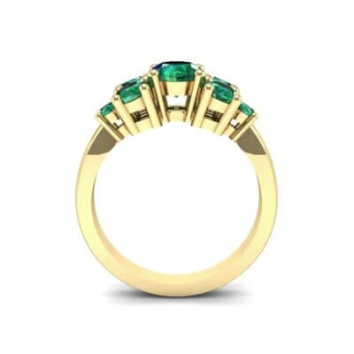 Tapered Seven-Stone Emerald Engagement Ring (1.5 CTW) Side View