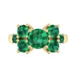 Tapered Seven-Stone Emerald Engagement Ring (1.5 CTW) Top Flat View
