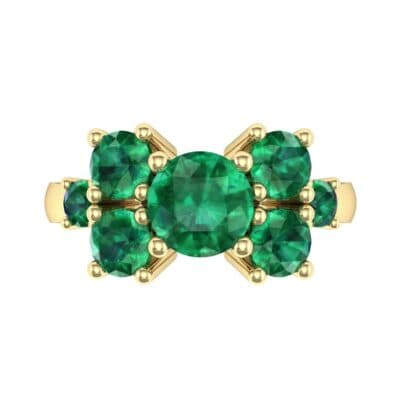 Tapered Seven-Stone Emerald Engagement Ring (1.5 CTW) Top Flat View