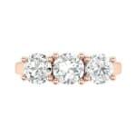 Trinity Trellis Diamond Engagement Ring (0.75 CTW) Top Flat View
