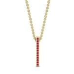 Engraved Pave Ruby Whistle Pendant (0.38 CTW) Top Dynamic View