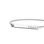 Engraved Block Blue Sapphire Bracelet (0.04 CTW) Top Dynamic View