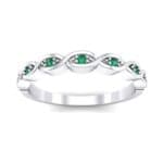 Marquise Emerald Ring (0.12 CTW) Top Dynamic View