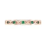 Marquise Emerald Ring (0.12 CTW) Top Flat View