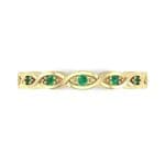 Marquise Emerald Ring (0.12 CTW) Top Flat View