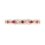 Marquise Ruby Ring (0.12 CTW) Top Flat View