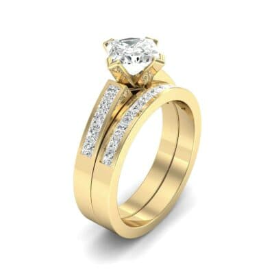 Princess-Cut Compass Point Diamond Engagement Ring (1.88 CTW) Perspective View