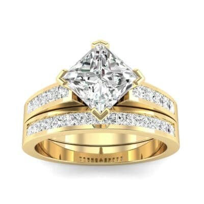 Princess-Cut Compass Point Diamond Engagement Ring (1.88 CTW) Top Dynamic View