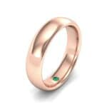 Hidden Solitaire Emerald Wedding Ring (0.05 CTW) Perspective View