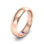 Hidden Solitaire Blue Sapphire Wedding Ring (0.05 CTW) Perspective View