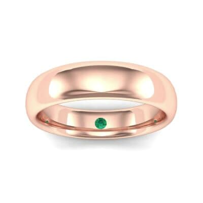 Hidden Solitaire Emerald Wedding Ring (0.05 CTW) Top Dynamic View