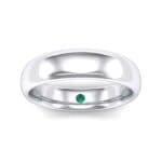 Hidden Solitaire Emerald Wedding Ring (0.05 CTW) Top Dynamic View