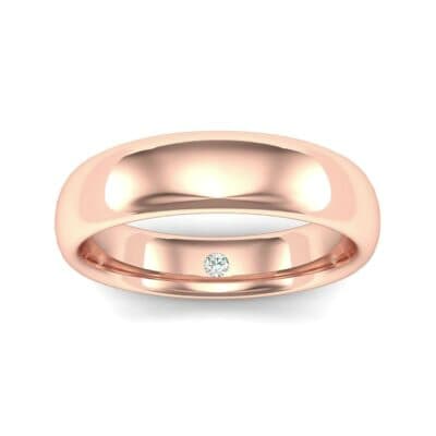 Hidden Solitaire Diamond Wedding Ring (0.03 CTW) Top Dynamic View