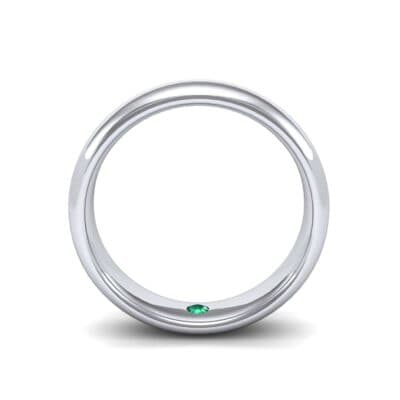 Hidden Solitaire Emerald Wedding Ring (0.05 CTW) Side View