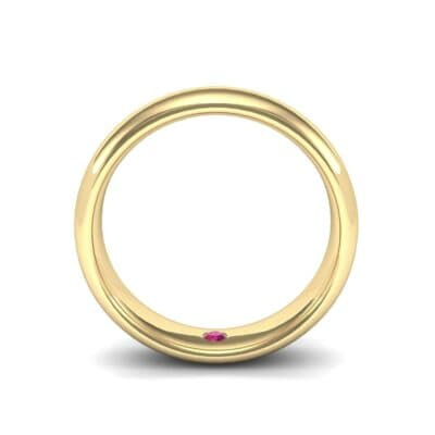 Hidden Solitaire Ruby Wedding Ring (0.05 CTW) Side View