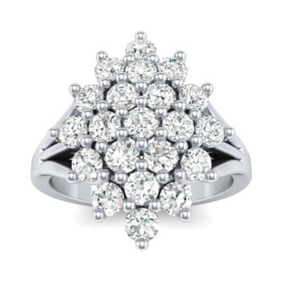 Era Split Shank Diamond Cluster Engagement Ring (1.05 CTW) Top Dynamic View