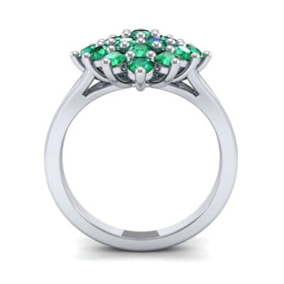 Era Split Shank Emerald Cluster Engagement Ring (1.68 CTW) Side View