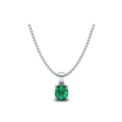 Scroll Cushion-Cut Emerald Pendant (0 CTW) Perspective View