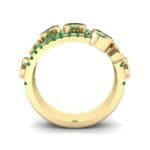 Triple Line Octave Emerald Ring (2.34 CTW) Side View