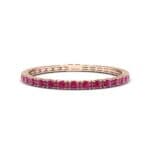 Thin Brilliant Round Ruby Tennis Bracelet (2.1 CTW) Perspective View