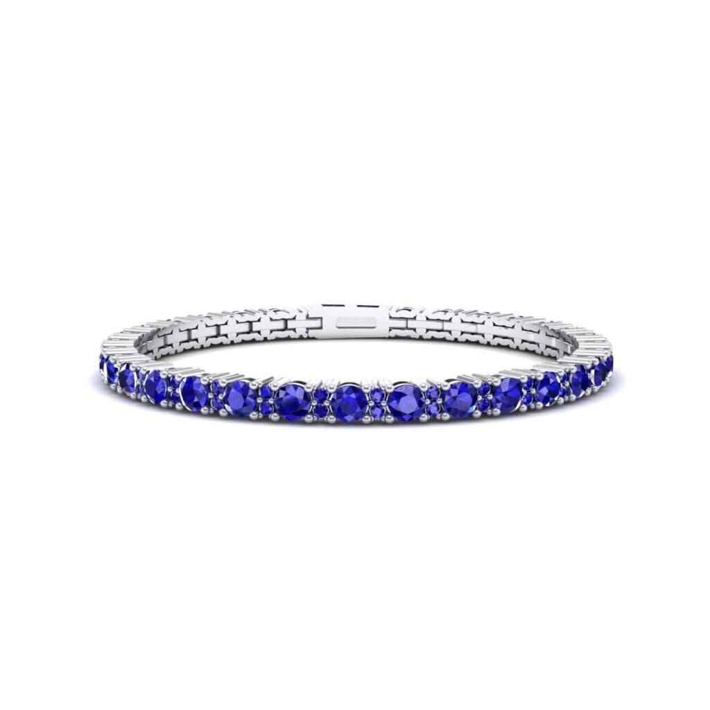 Thin Brilliant Round Blue Sapphire Tennis Bracelet (2.1 CTW) 3970 Render 1 01 Camera1 Stone 3 Blue Sapphire 0 Floor 0 Metal 4 White Gold 0 Emitter Aqua Light 0