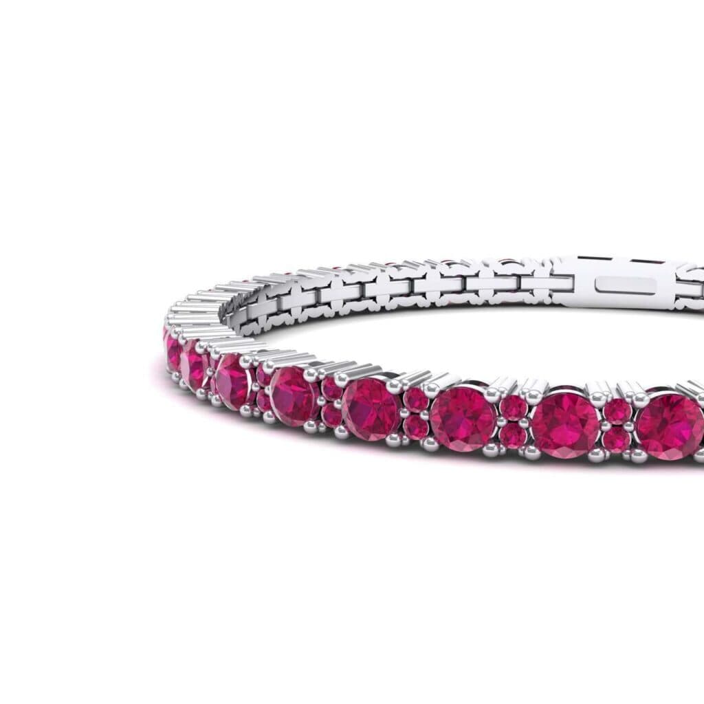 Thin Brilliant Round Ruby Tennis Bracelet (2.1 CTW) 3970 Render 1 01 Camera2 Stone 2 Ruby 0 Floor 0 Metal 4 White Gold 0 Emitter Aqua Light 0