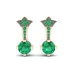 Crest Emerald Drop Earrings (0.59 CTW) Side View